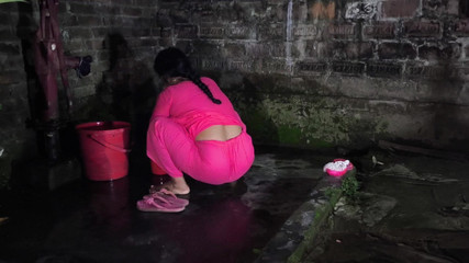 Ma femme prenait un bain